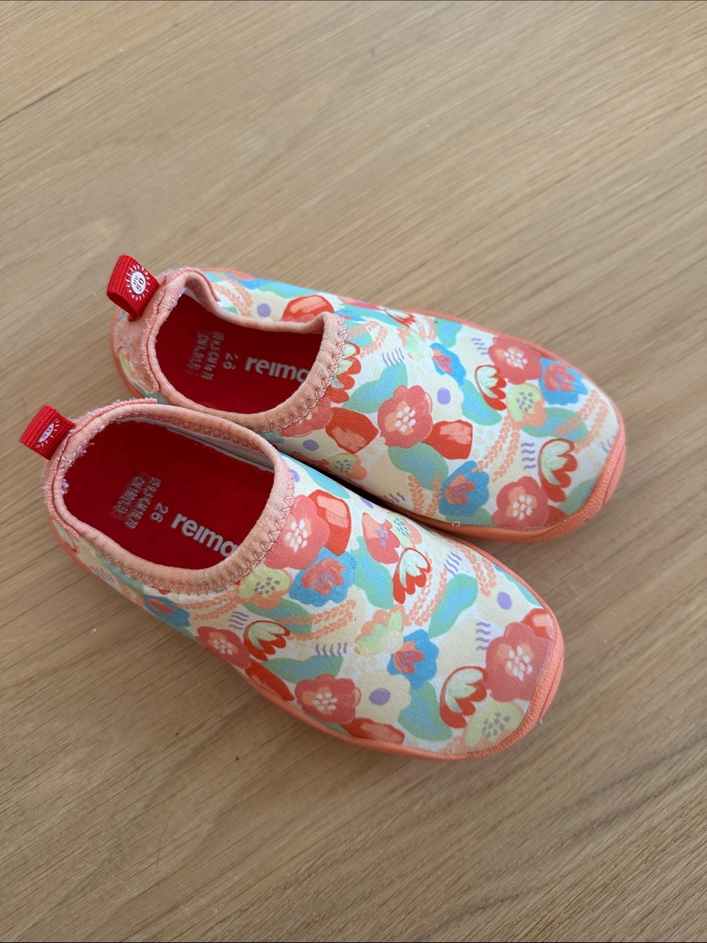 Reima Coral Floral Kids Water Shoes - Slip-On Swim Sneakers